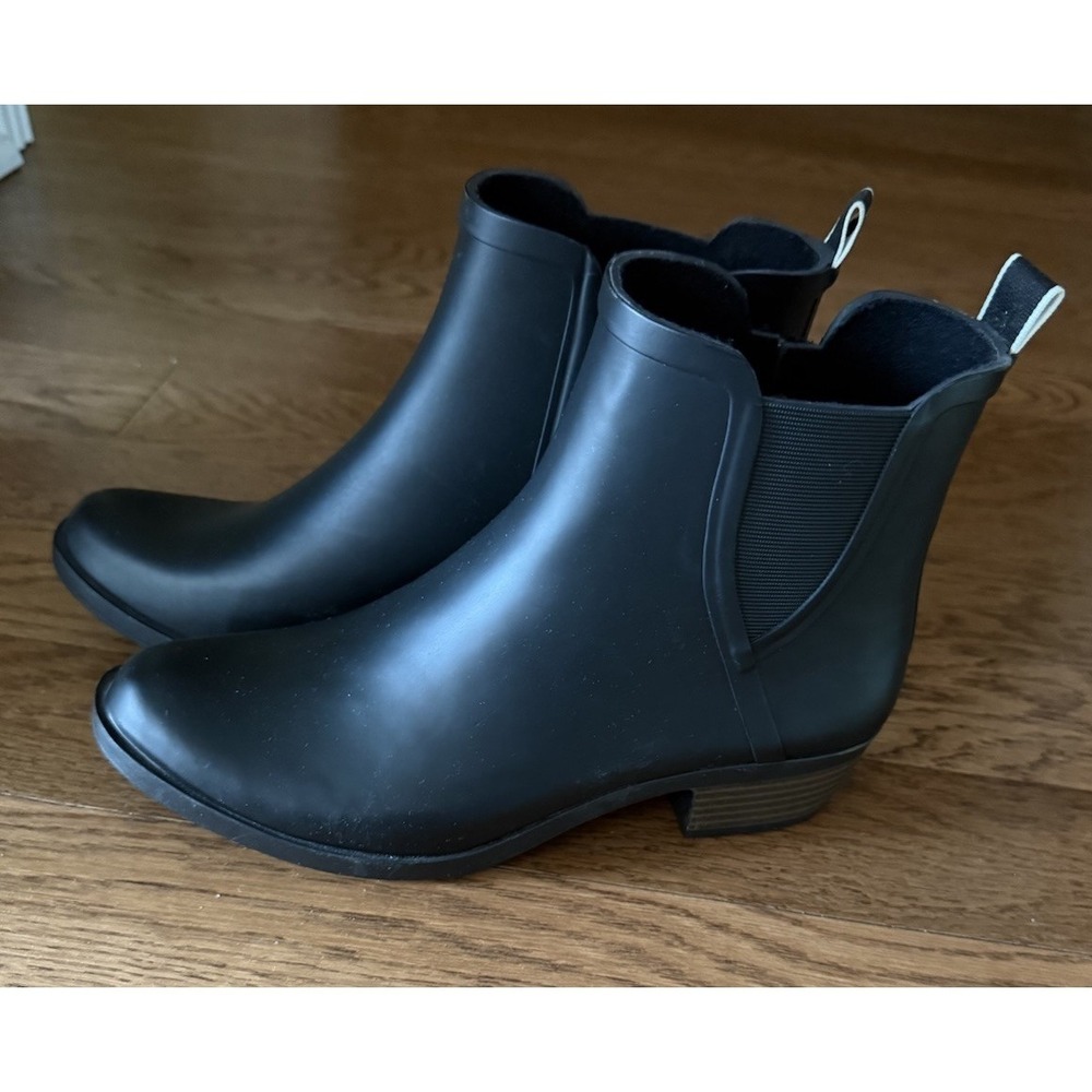 Lucky Brand Women's Basel H2O Rain Ankle Rubber Boots Black Size 8 EXCELLENT! - Picture 2 of 6
